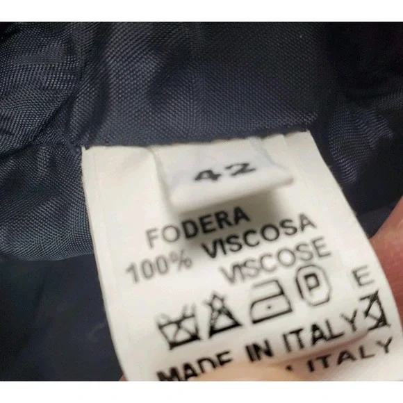 Sonia Speciale Blazer Womens 42 Dark Blue Flax Linen Blend Half Lined Italy - Picture 7 of 14